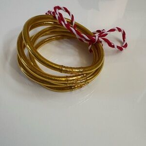 NWOT Silicone Gold Bangle Set of 5